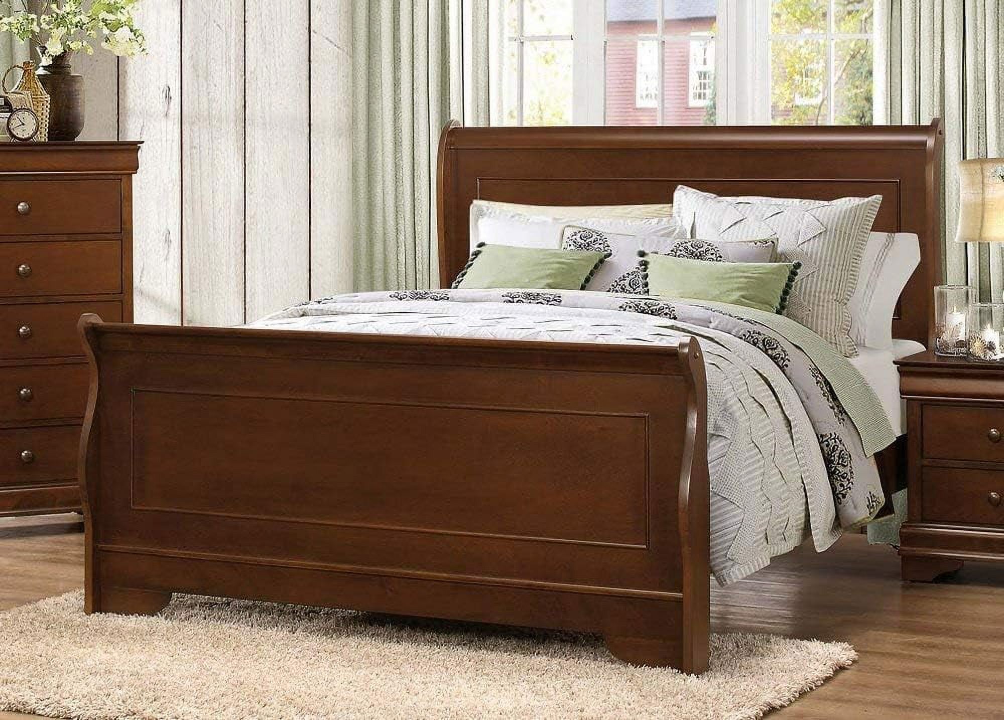 Abbeville Queen Sleigh Bedframe, Cherry