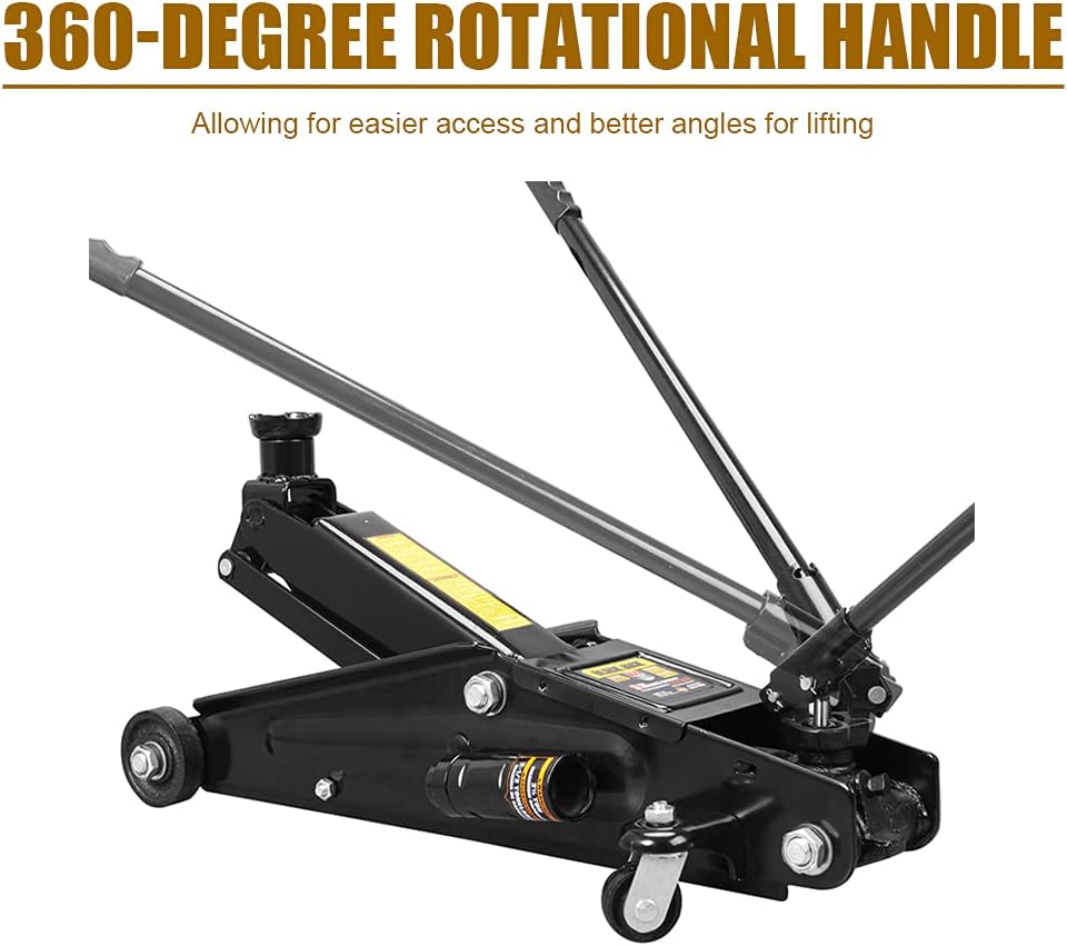 3 Ton (6,000 lb) Capacity, Black Jack Hydraulic Trolley Service/Floor Jack (Fits: SUVs and Extended Height Trucks)