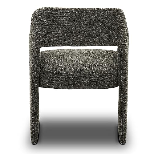 POLY & BARK Chios Dining Chair, Juniper Green Boucle
