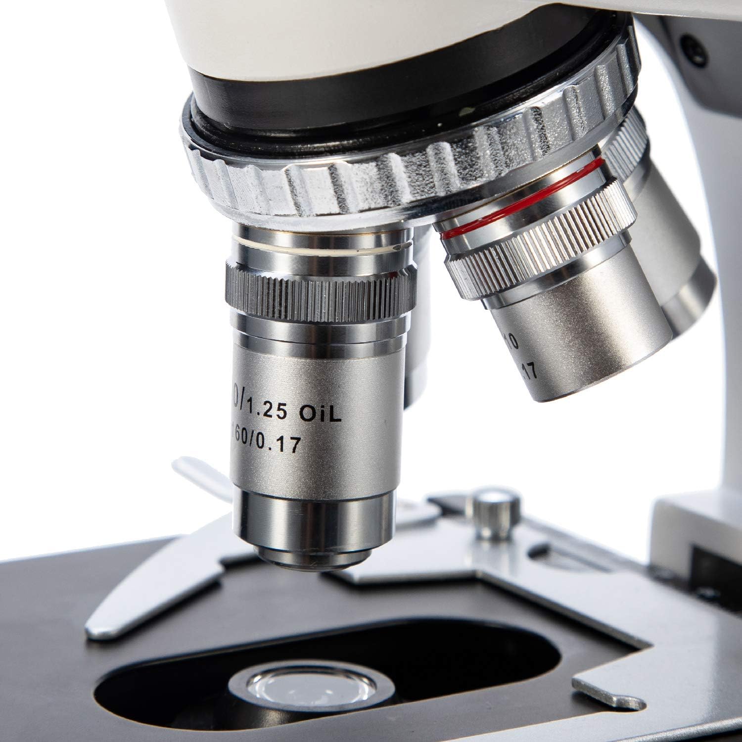 Swift Trinocular Compound Microscope SW350T,40X-2500X Magnification,Siedentopf Head,Research-Grade,Two-Layer Mechanical Stage,1.3mp Camera and Software Windows and Mac Compatible