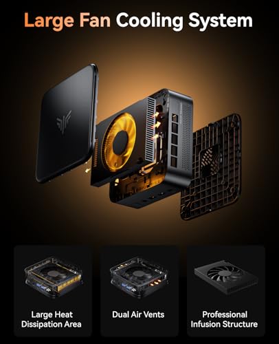 KAMRUI Mini PC with AMD Ryzen 7 5825U, 16GB DDR4 512GB M.2 SSD Mini Computer, Mini Gaming PC with USB Type-C, Desktop Computer Supports Triple 4K Display, WiFi 6, BT 5.2