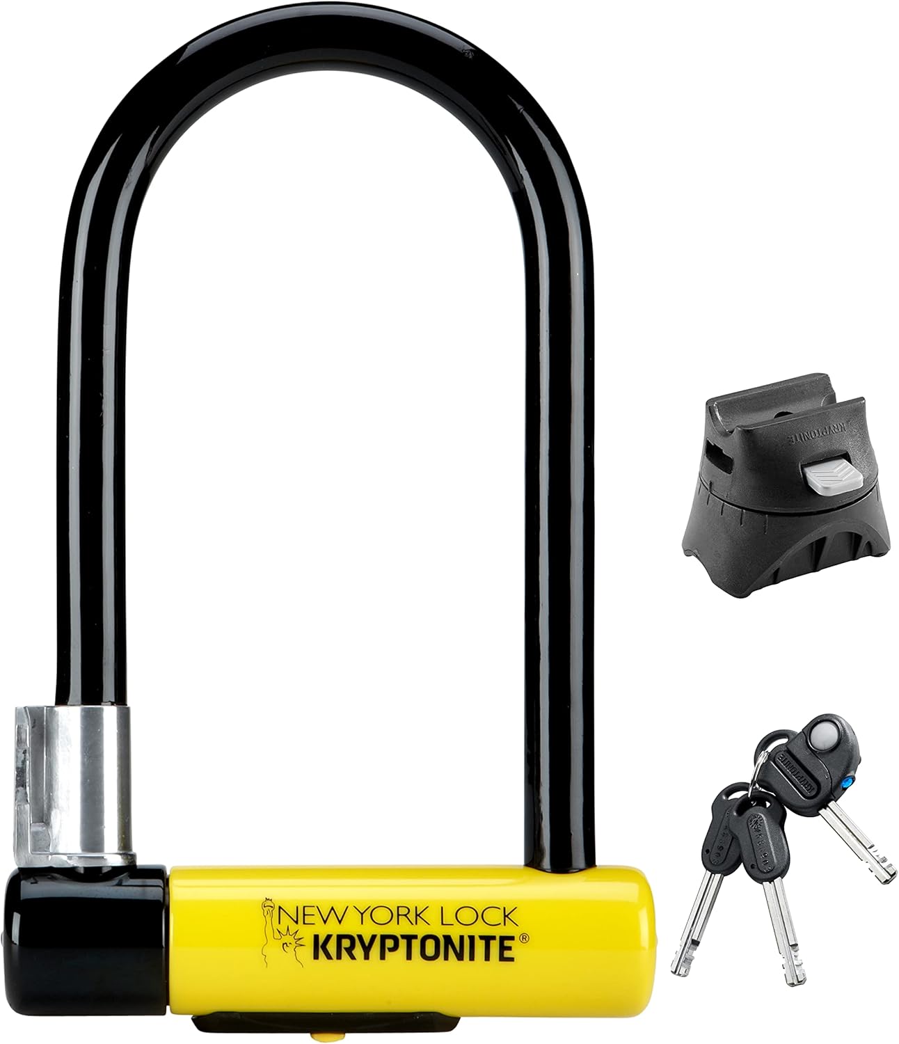 Kryptonite New York Bike Lock Bundle with U Lock, Chain Lock, and Accessories for Ultimate Security