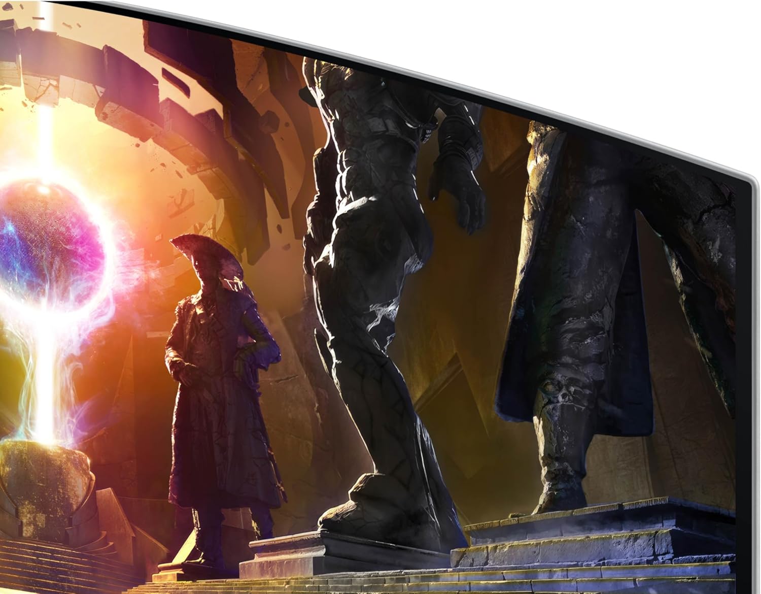 SAMSUNG 34" Odyssey G85SD Series QD-OLED Ultra WQHD Curved Gaming Monitor, 175Hz, 0.03ms, DisplayHDR True Black 400, AMD FreeSync Premium Pro, Advanced Game Streaming, LS34DG856SNXZA, 2024