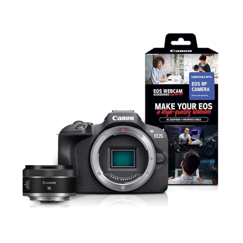 Canon EOS R100 Mirrorless Camera RF-S18-45mm F4.5-6.3 is STM Lens Kit, 24.1 Megapixel CMOS (APS-C) Sensor, 4K Video, RF Mount, Black