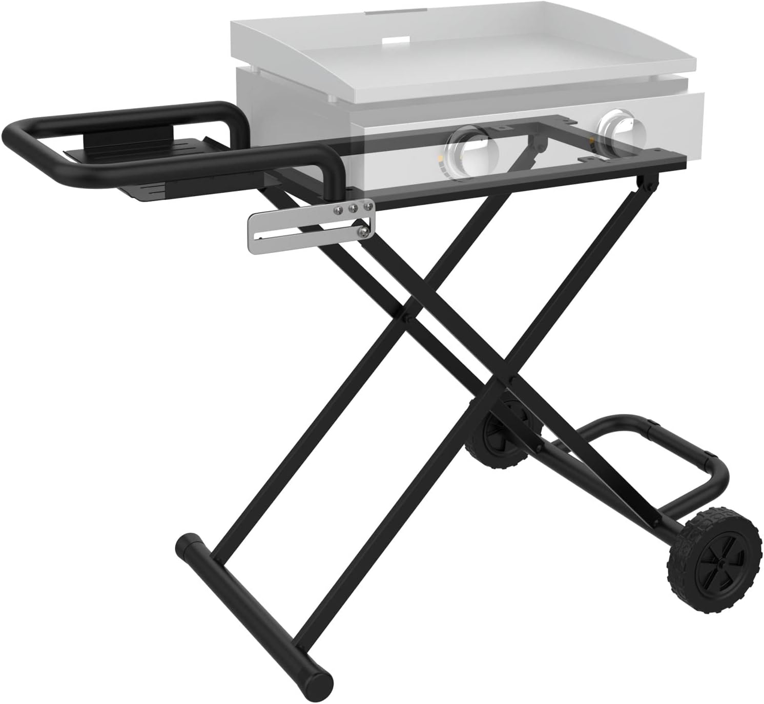 Portable Grill Cart for Blackstone 17 Inch & 22 Inch Table Top Griddles, Folding Cart Griddle Stand with Side Shelf for Blackstone 17" 22" Grills, Backyard, Camping and Outdoor Cooking