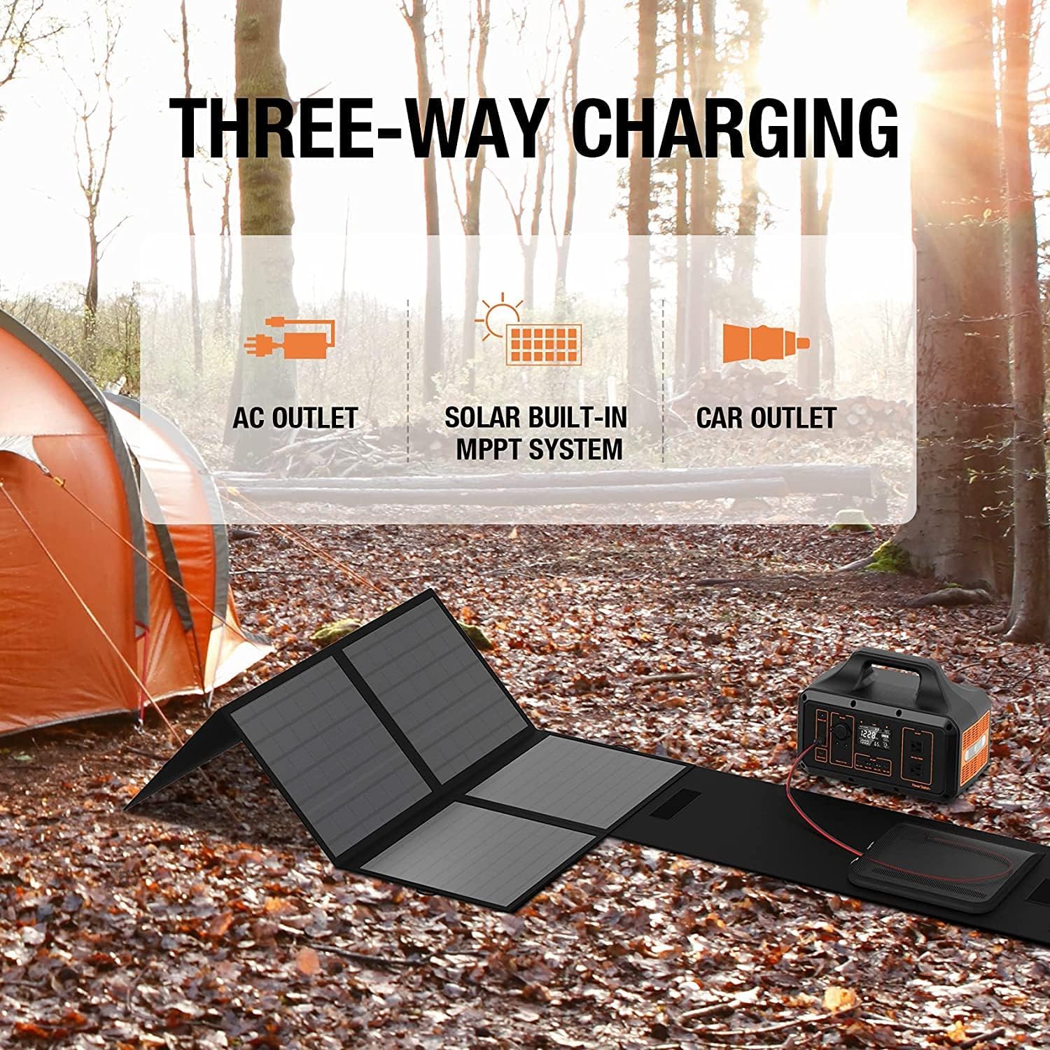 S1200 Portable Power Station, 1228Wh LiFePO4 (LFP) Battery with 110V/1000W AC Outlets, Fast Charging, Solar Generator for Home Backup Power, Camping & RVs
