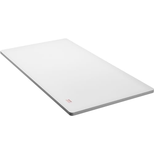 VEVOR Table Top 55" x 28" x 1", Universal Solid One-Piece Particle Board Desk Top for Sit and Stand, Height Adjustable Desk Frame, Rectangular Countertop for Home and Office, White