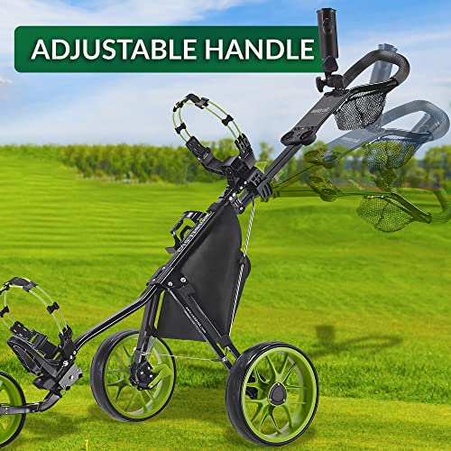 Caddytek CaddyLite 11.5 V3 3 Wheel Golf Push Cart - SuperLite Deluxe, Lightweight, Easy To Fold Caddy Cart Pushcart