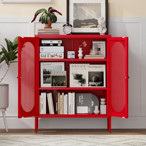 2 Door Metal Locker Storage Accent Cabinet with 2 Adjustable Shelves,Blue Garage Storage Cabinet Cupboard lockers for Garage