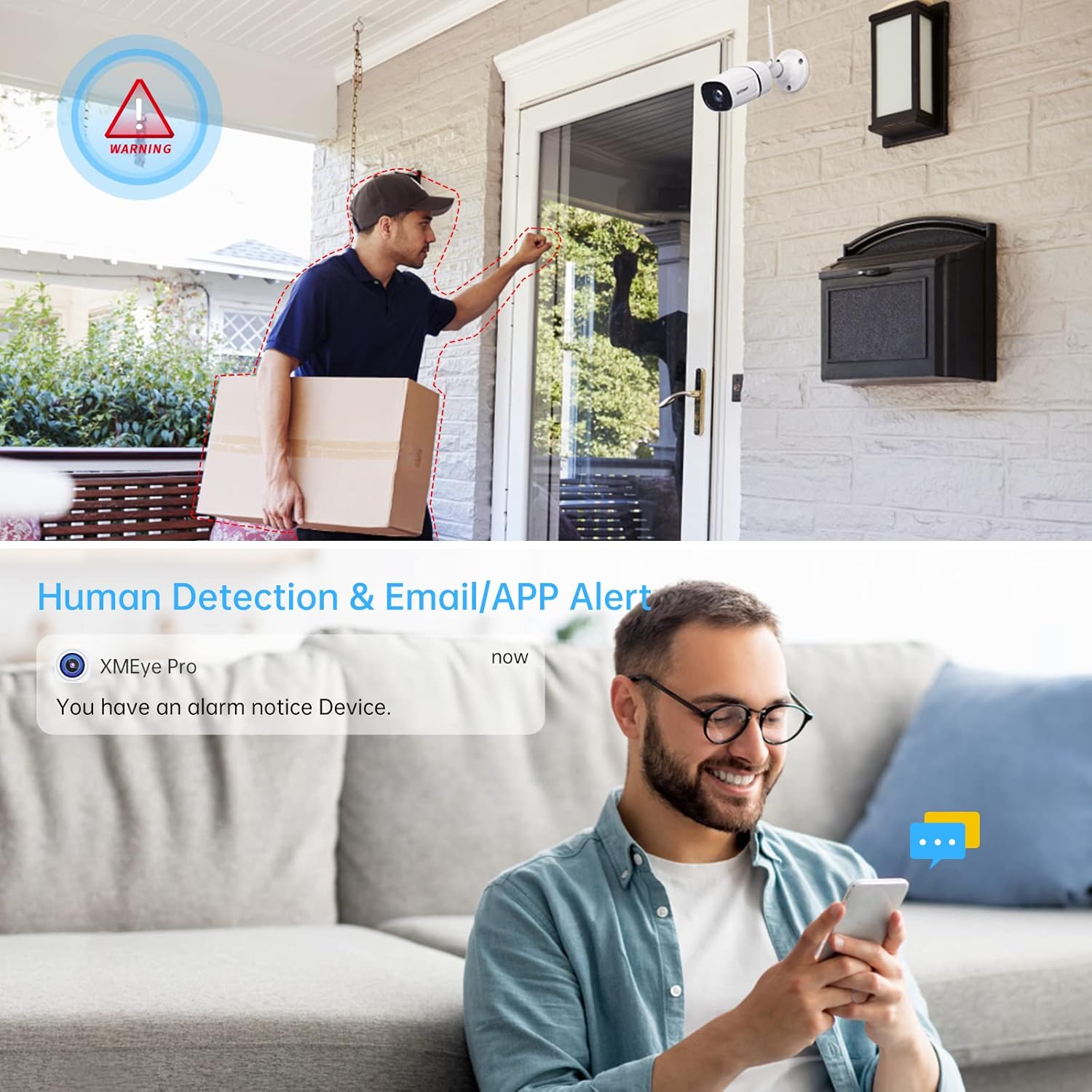 【Two Way Audio】1080P Wireless Security Camera System with Monitor,SAFEVANT 8 Channel Video NVR Systems with 4pcs Outdoor Indoor Home Surveillance IP Camera Night Vision Motion Detection,1TB Hard Drive