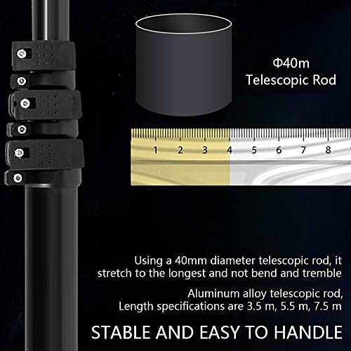 Cleaning Brush Solar Panel Cleaning Tool, Double Head Automatic Brush and Pole Kit for Electric Solar Panels, Window Cleaner Special Roof Water Brush for Cleaning