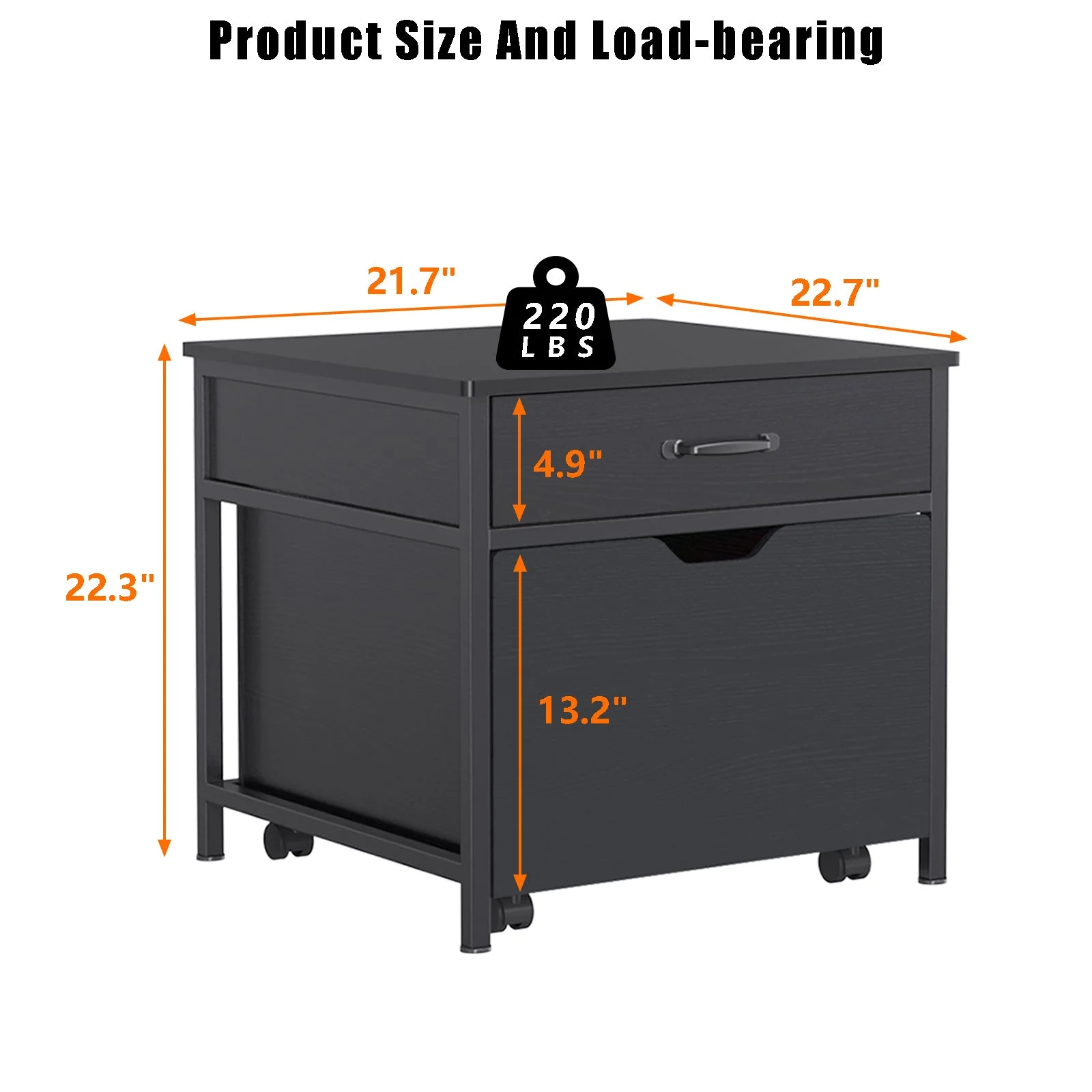 Mini Fridge Stand with Storage, Heavy Duty Mini Fridge Table with Rolling Cabinet