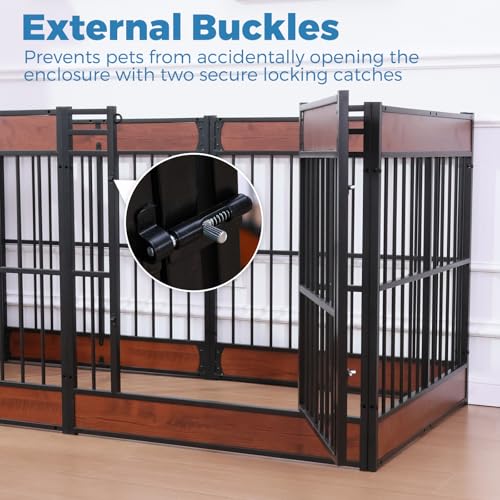Dog Playpen, 31.5" Height Dog Pen Indoor, Heavy Duty, Safe and Sturdy, Furniture Style Puppy Pen