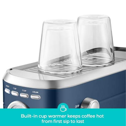 CASABREWS CM5418 Espresso Machine 20 Bar, Compact Espresso Maker with Steam Milk Frother, Stainless Steel Coffee Machine with 34oz Removable Water Tank for Cappuccino, Latte, Silver