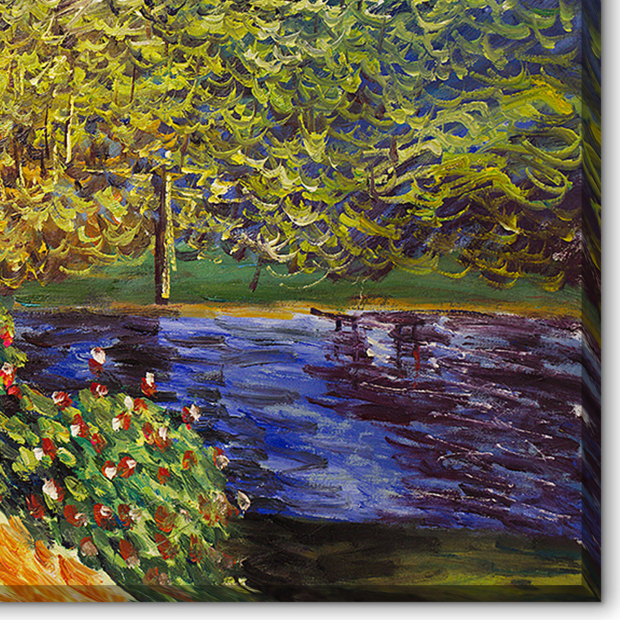 La Pastiche Claude Monet &Corner of The Garden at Montgeron& Canvas Art