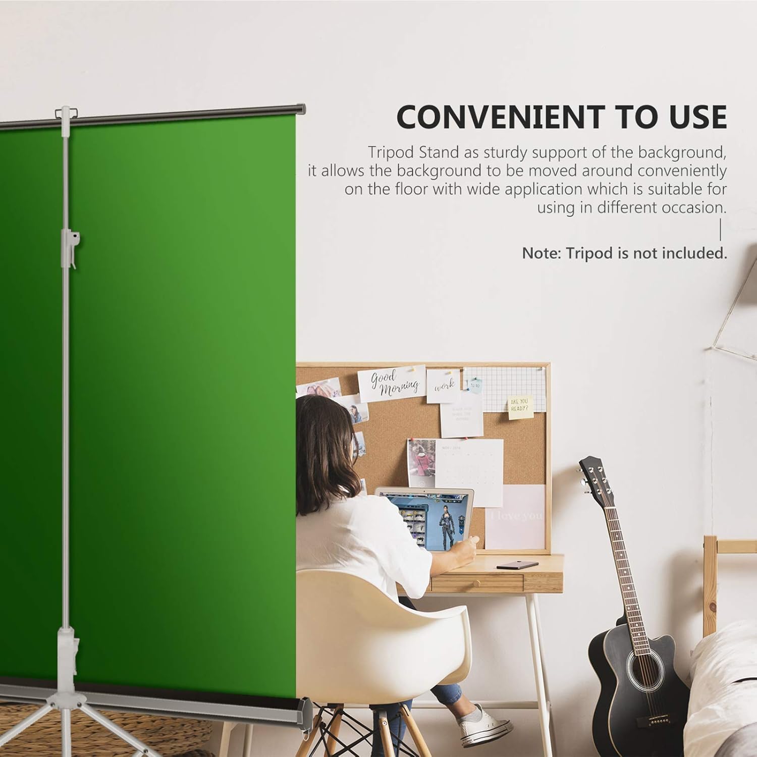 Neewer Green Screen, 5x6ft/1.5x1.8m Wall Ceiling Mountable Chroma Key Green Backdrop for Background Removal, Pull Down Auto-Locking, Wrinkle-Resistant Polyester, Aluminum Shell for Video Game Stream