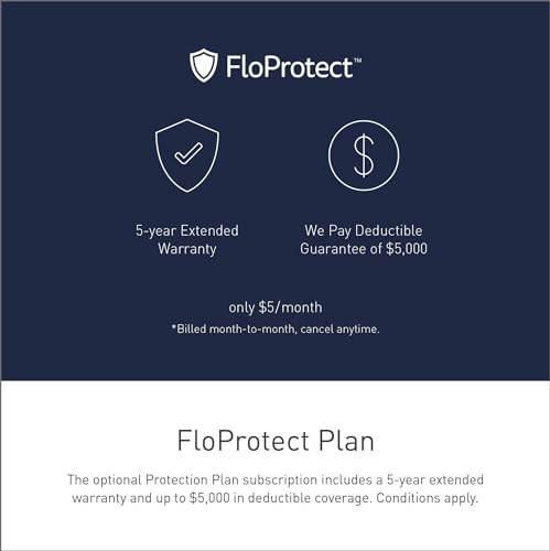 Moen Flo Smart Water Monitor and Automatic Shutoff Sensor, Wi-Fi Connected Water Leak Detector for 1-Inch Diameter Pipe, 900-006