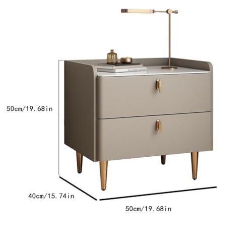 Bedroom Nightstand Home Italian light luxury bedside cabinet, double layer minimalist bedside cabinet, bedroom storage cabinet Living Room Furniture