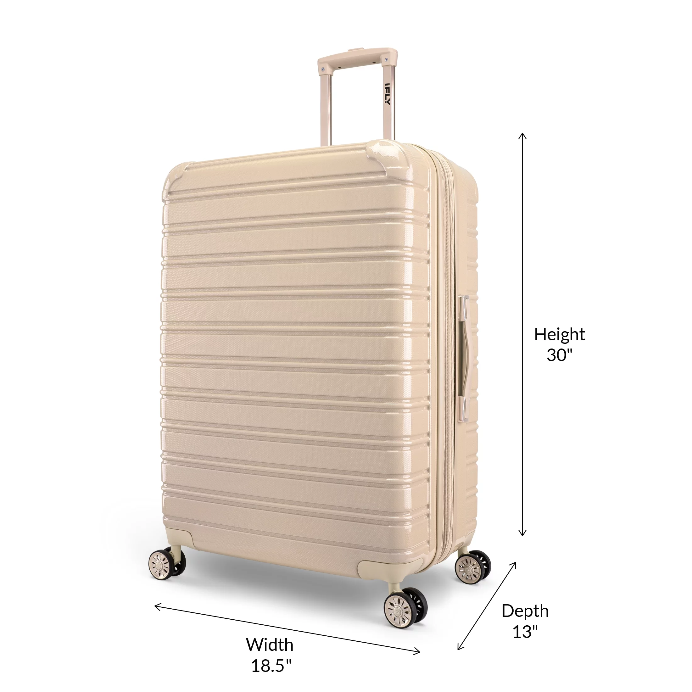 iFLY Hardside Fibertech Luggage 28" Checked Luggage, Champagne