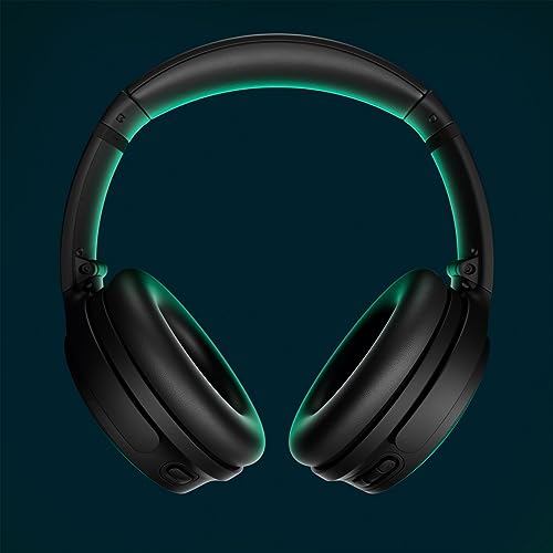 Bose QuietComfort Bluetooth Headphones, Wireless Headphones with Active Over Ear Noise Cancelling and Mic, Deep Bass, Up to 24 Hours of Playtime, Sandstone
