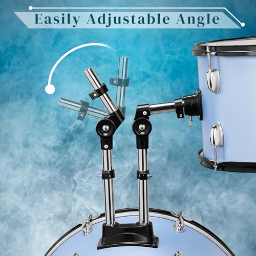 Ktaxon 22 Inch Adult Drum Set, 5-Piece Full-Size Drums Kit with Cymbal Stands, Hi-hat Stand, Sticks, Drum Pedal, Stool & Floor Tom for Beginner Teens Student (Blue)