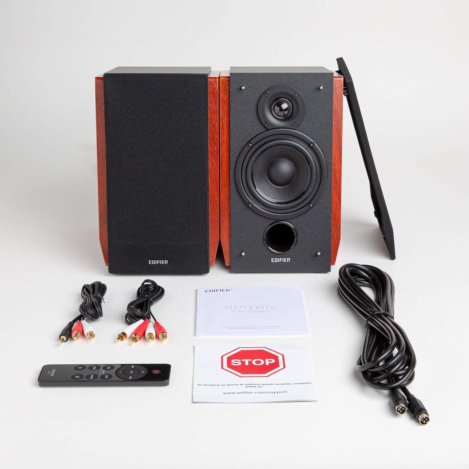 Edifier R1700BTs Active Bluetooth Bookshelf Speakers - 2.0 Wireless Near Field Studio Monitor Speaker - 66w RMS with Subwoofer Line Out
