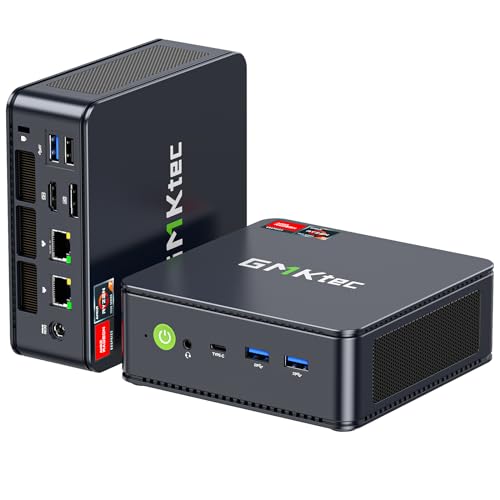 GMKtec Mini PC AMD Ryzen 7 5700U Windows 11 Pro Dual NIC 2.5G Gaming Desktop Computers 16GB DDR4 512GB SSD Dual LAN 2.5G/ WiFi 6E, USB3.2, USB-C, BT 5.2, DP, HDMI, Dual Fan