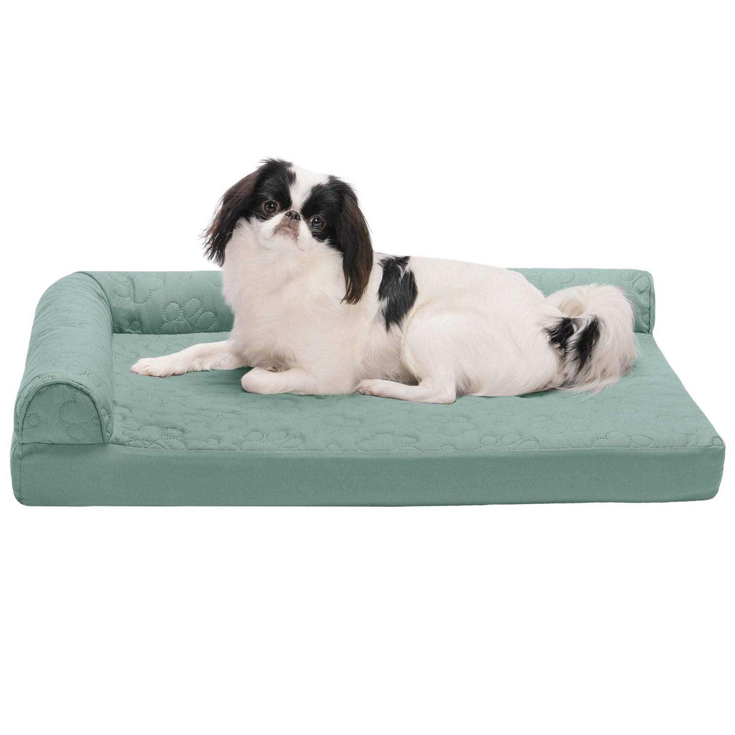 FurHaven Paw-Quilted Deluxe L-Chaise Dog Bed - Pet Supplies online store