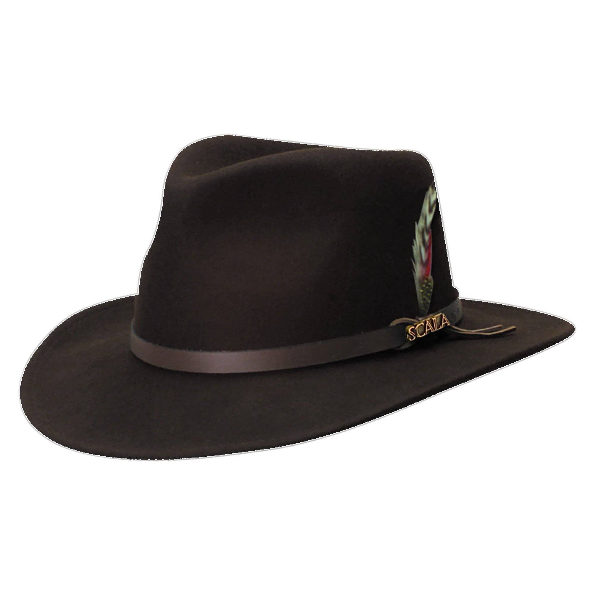 Scala Classico Men&s Crushable Felt Outback Hat