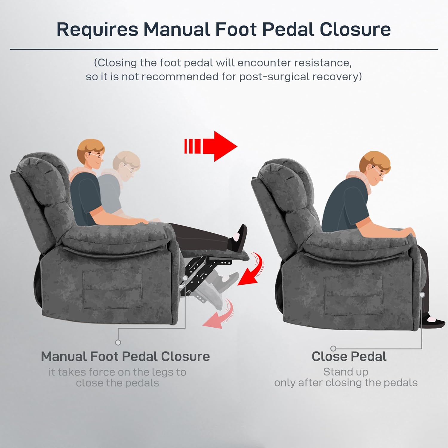 Recliner Chair Massage Heated Modern Ergonomic Lounge Single Sofa Seat Living Room Gravity Recliners Elastic Foam Filling 2 Cup Holders & Side Pocket Brown