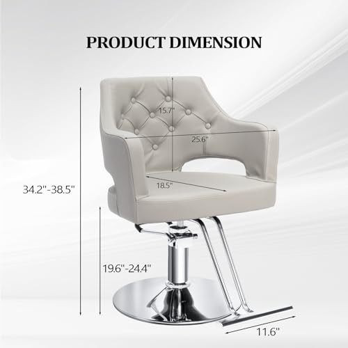 Hair Salon Chair Hydraulic Barber Chair for Home Barbershop, Styling Chair for Hair Stylist Heavy Duty, Hairdressing Beauty Spa Equipment
