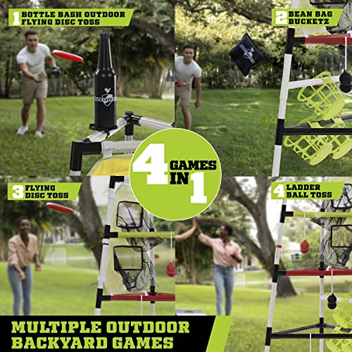 Family Outdoor Game 3.5’ Oversized 4 in a Row, Easy Set-up Classic Yard Game with Disc Storage Bag