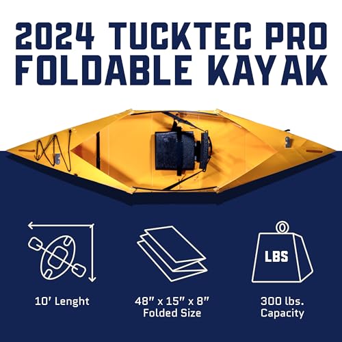 Tucktec 10' PRO Foldable Kayak - Full Size Folding Kayak - Portable Kayak for Adults - Made in USA
