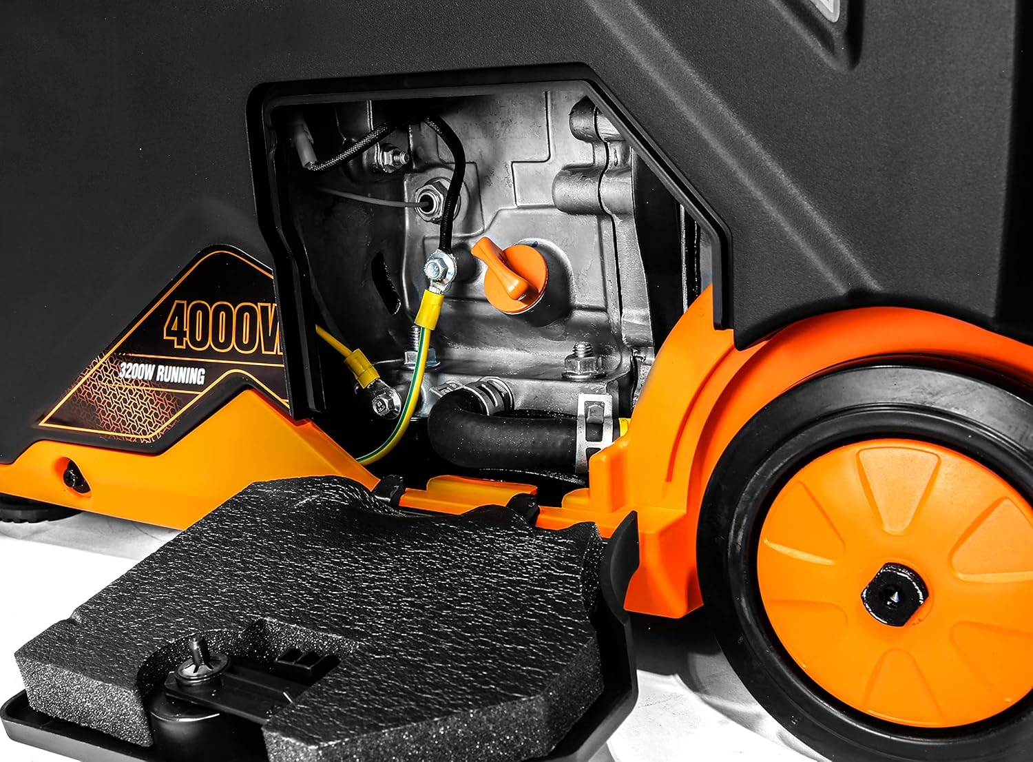 WEN 56400iX 4000-Watt Inverter Generator with Fuel Shut-Off and CO Shutdown Sensor, Black
