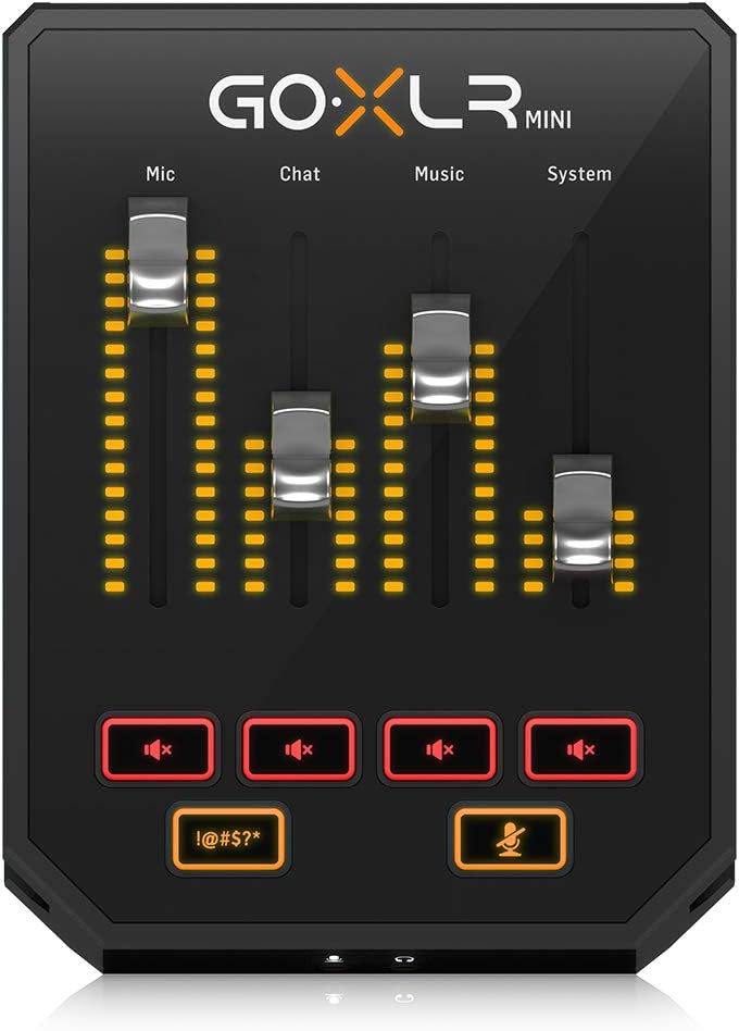 TC-Helicon GoXLR Mini Online Broadcast Mixer with USB/Audio Interface and Midas Preamp (GOXLRMINI)