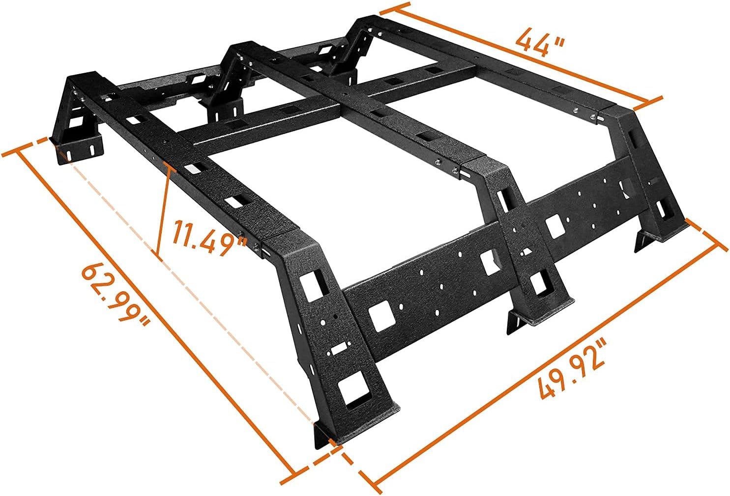 Hooke Road Tacoma Overland 11.5 Bed Rack Truck Cargo Carrier Compatible with Toyota Tacoma 2005-2022 2nd 3rd Gen