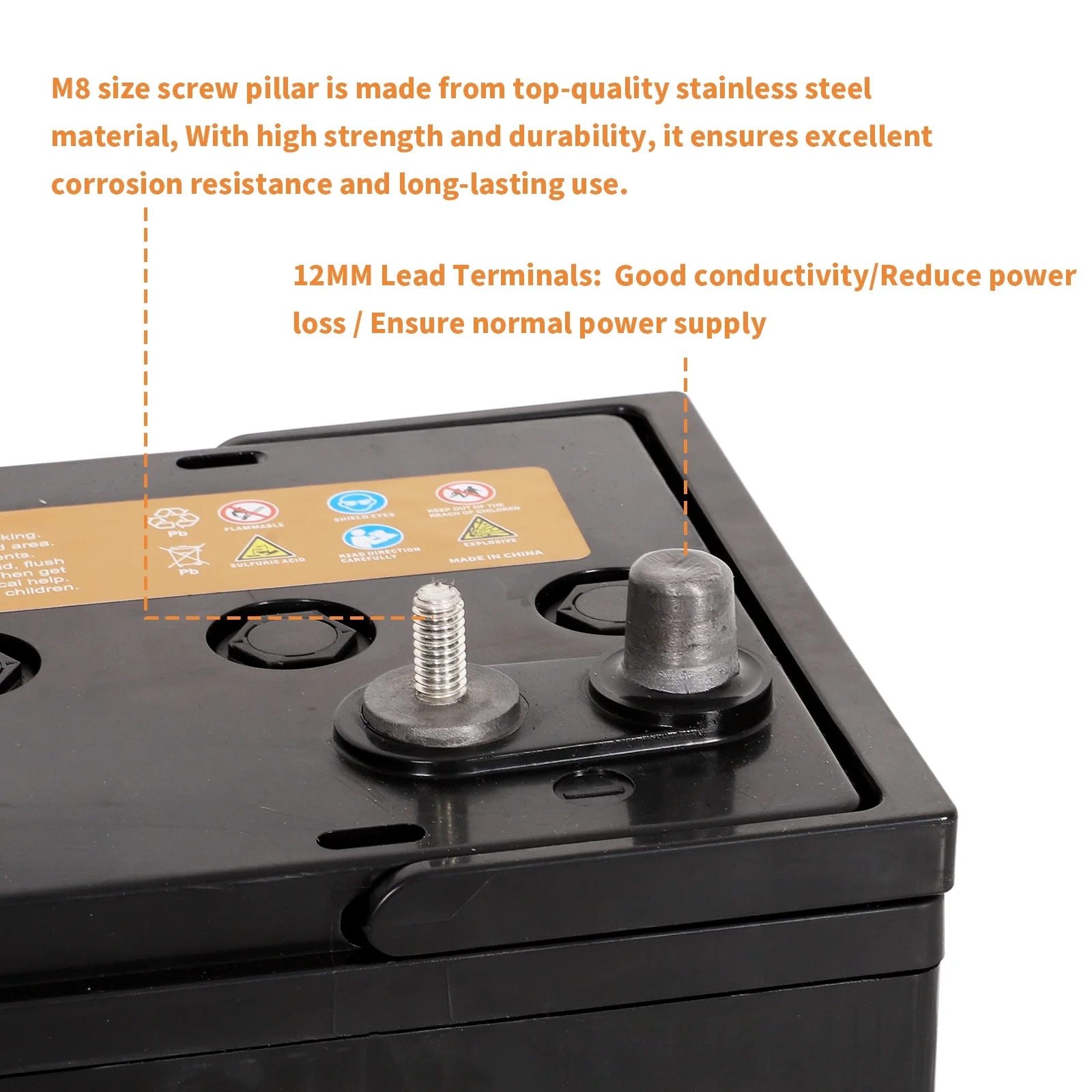 Weize 12V 105AH Dual Purpose AGM Battery, 200RC 825CCA BCI Group 31M Starter & Deep Cycle Sealed Marine & RV Battery