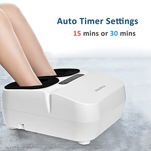 MOUNTRAX Foot Massager Machine with Heat, Gifts for Women Men, Shiatsu Foot Massager with Remote Control, Deep Kneading and Soothing Heat, Fits Feet Up to Men Size 12 (Black)