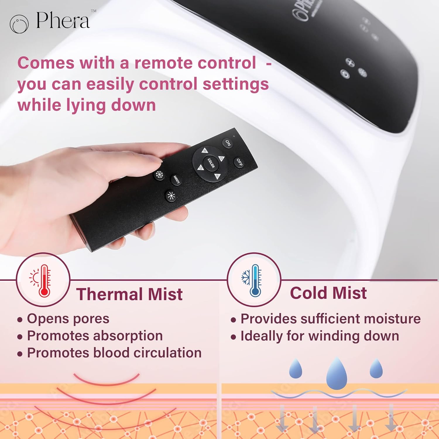 8-in-1 LED Light Therapy for Face - Photon LED Light Facial Machine - LED Face Light Therapy, LED Therapy Machine w/Hot & Cold Mist Functions