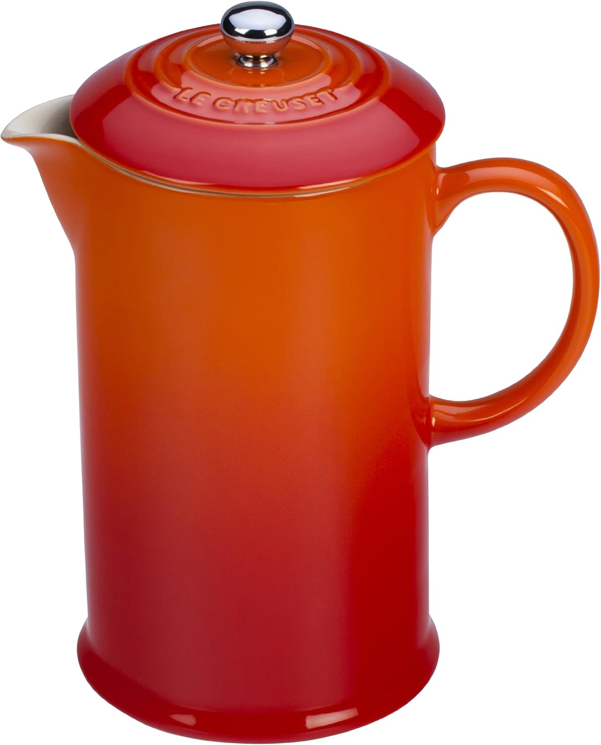Le Creuset Stoneware French Press, 34 oz., Flame Pack of 2