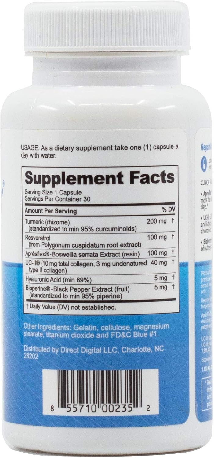 Instaflex Advanced Joint Support Supplement - Turmeric, Resveratrol, Boswellia Serrata Extract, BioPerine, UC-II Collagen- 30 Count Pack of 2