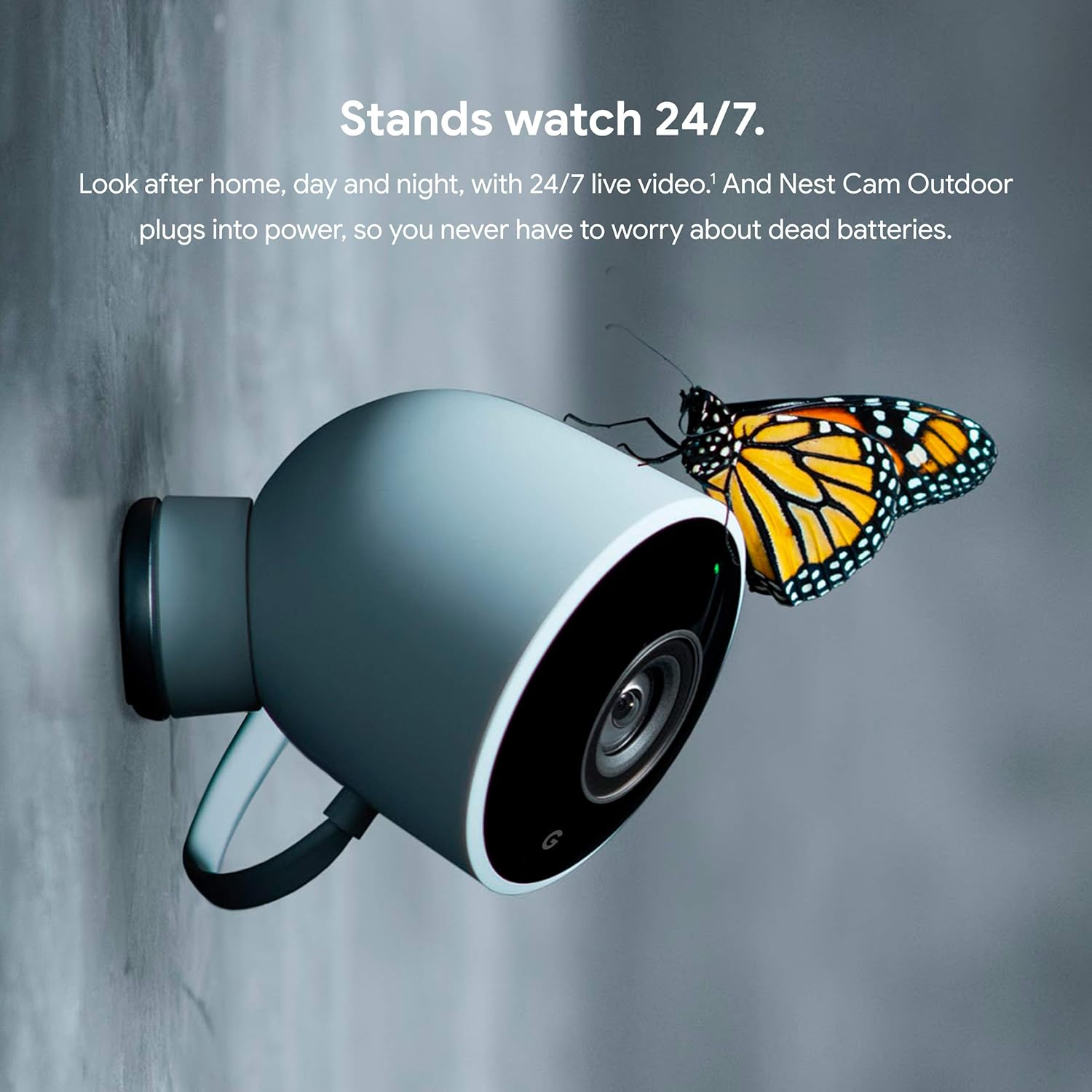 Google Nest Cam Outdoor - Weatherproof Outdoor Camera for Home Security - Surveillance Camera with Night Vision - Control with Your Phone