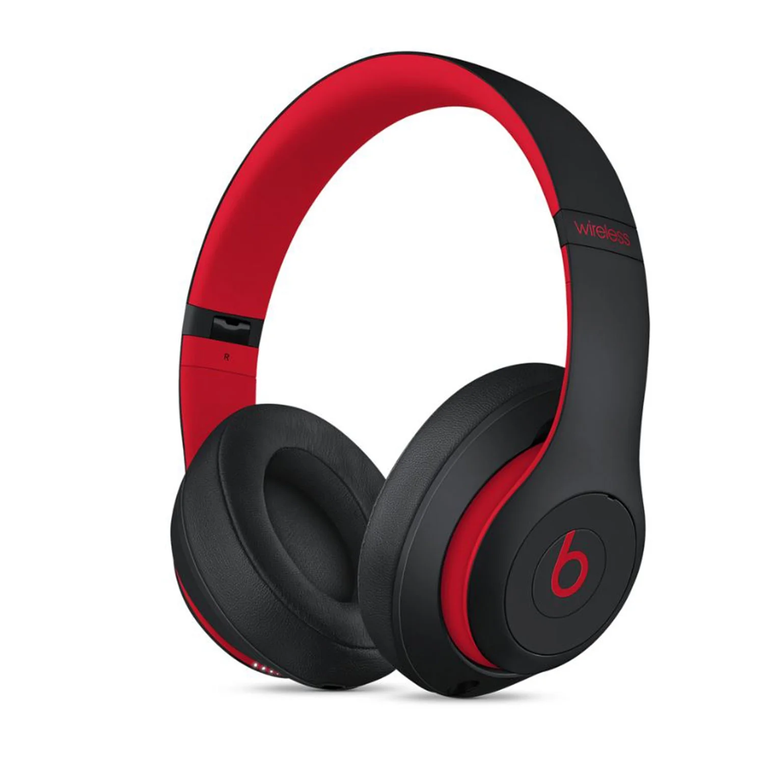 Beats Studio3 Wireless Over-Ear Noise Cancelling Bluetooth Headphones (Black/Red) with Extra USB Charging Adapters and 6Ave Cleaning Cloth