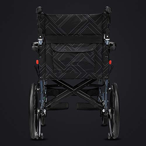 Super-light Magnesium Alloy Self-Propelled Transport Wheelchair with Dual Brake, 18” Seat, 26lbs