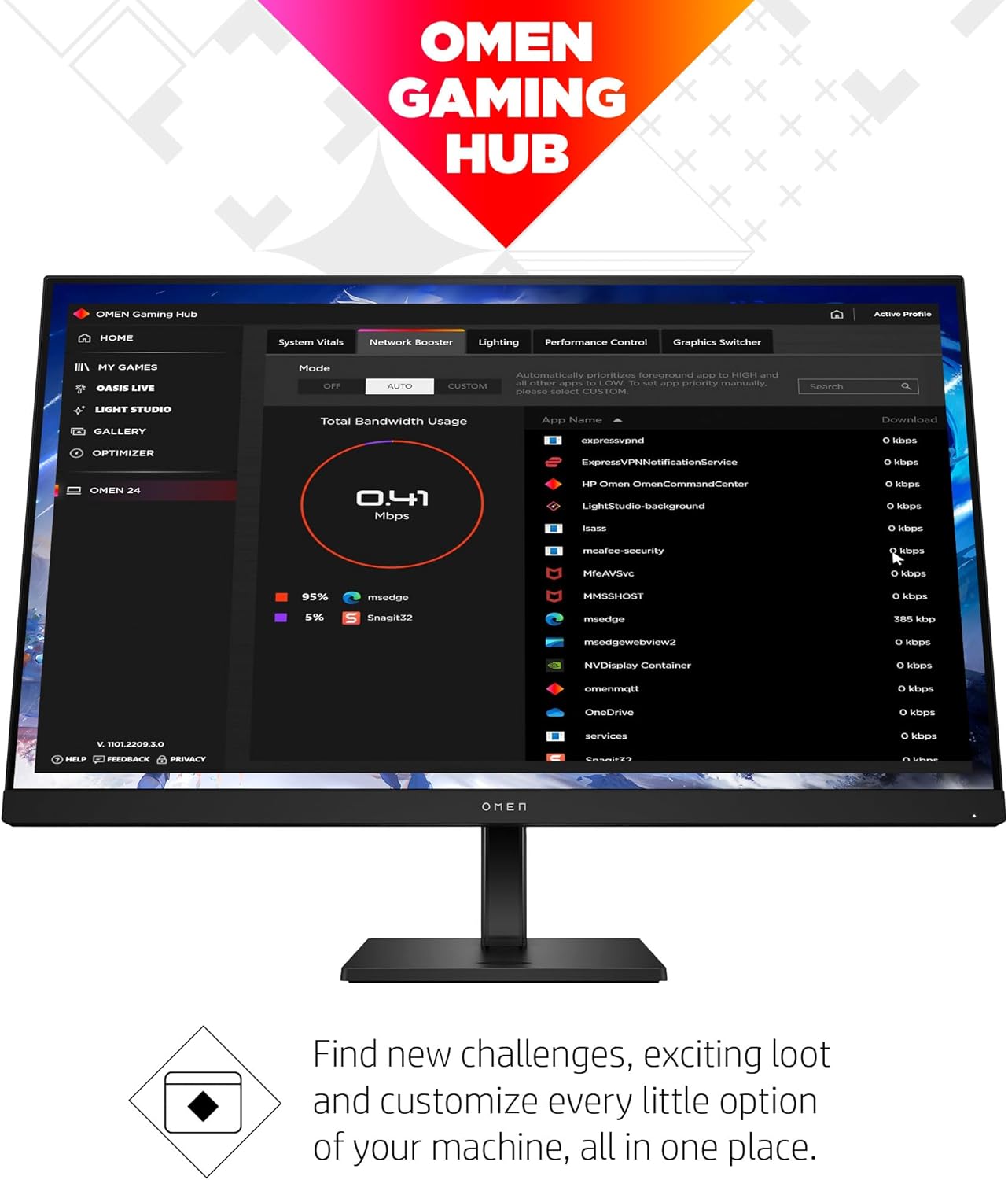 HP OMEN 32q QHD 165Hz Gaming Monitor, QHD Display (2560 x 1440), IPS Panel, 99% sRGB, 95% DCI-P3, 16:9, AMD FreeSync Premium Technology, 32q (2023),Black