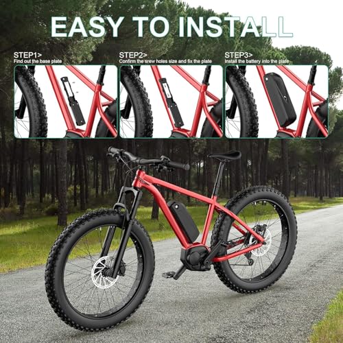 48V Ebike Battery 48V 8Ah 10Ah 13Ah 15Ah 17.5Ah Electric Bike Battery for 350-850W Motor Kit 48V E-Bike Battery with Led Indicator Light/USB Port/Safe Lock/Fast 2A Charger,48v17.5ah
