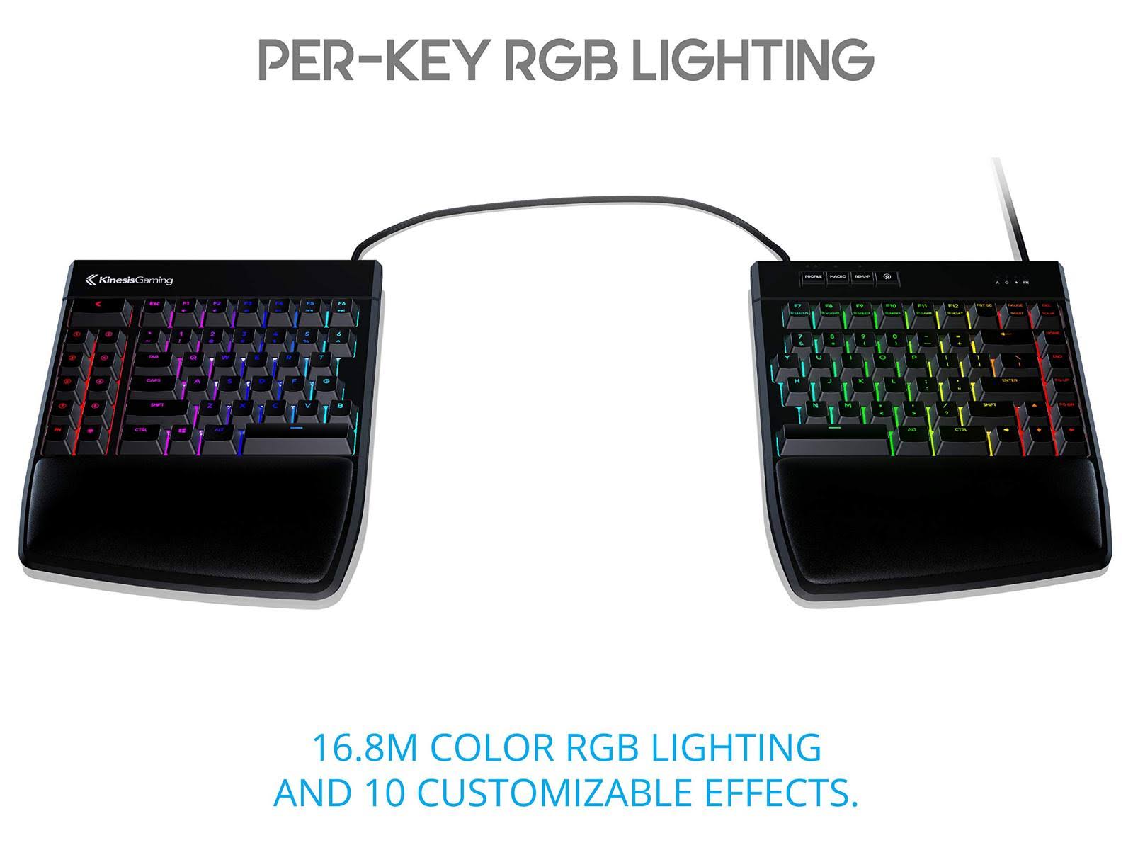 Kinesis Gaming Freestyle Edge RGB Split Mechanical Keyboard (MX Blue)