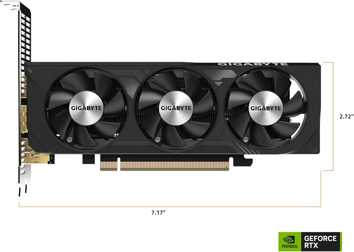 GIGABYTE GeForce RTX 4060 OC Low Profile 8G Graphics Card, 3X WINDFORCE Fans, 8GB 128-bit GDDR6, GV-N4060OC-8GL Video Card