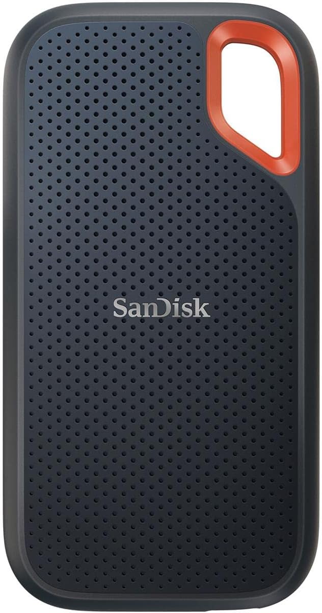 SanDisk Extreme Portable 4TB USB 3.2 Gen 2 Type-C External SSD V2, Black, Bundle with HD-1 Drive Case