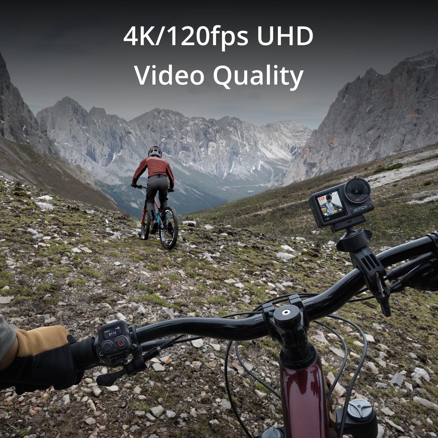 DJI Osmo Action 4 Adventure Combo - 4K Waterproof Action Camera with Battery Case Bundle with Lexar 64GB Memory Card, Protective Case, Carrying Case and 1 YR CPS Enhanced Protection Pack